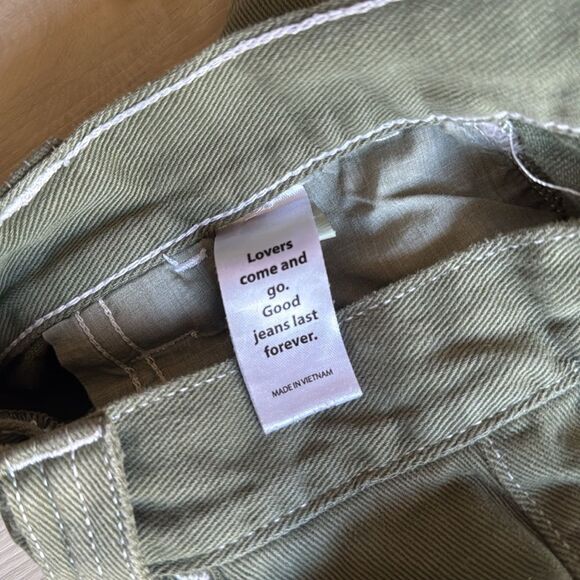 PacSun Olive Green High Waist Jean Shorts Size 26 - Picture 3 of 4